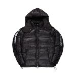 Stylish Fully Puff Black Bubble jacket with hoodie