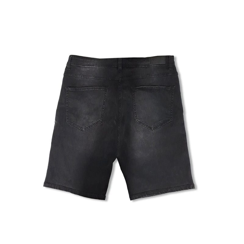 Acid Wash Dark Jeans Shorts
