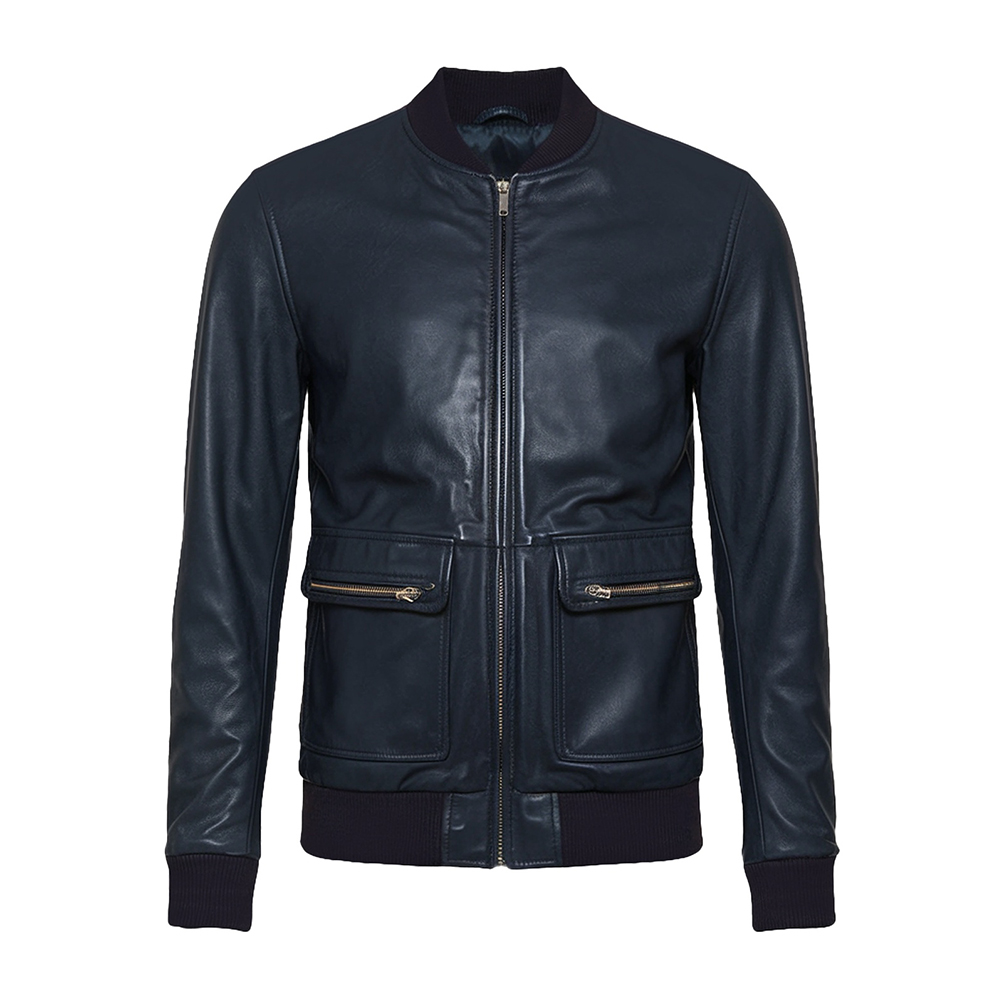 Blue Men's Leather jacket Blue Men's Leather jacket