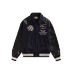 Black Varsity Jacket with Different Patches