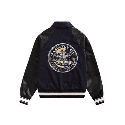 Black Varsity Jacket with Different Patches
