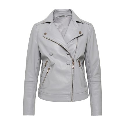 Gray Ladies Leather jacket