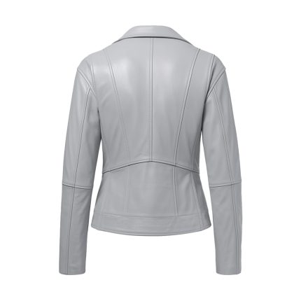 Gray Ladies Leather jacket