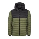 Two Color Winter Bubble Jacket with hoodie
