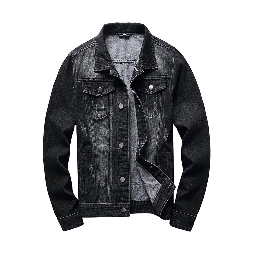 Acid Wash Ash Black Attractive Jeans Men's Jacket Acid Wash Ash Black Attractive Jeans Men's Jacket