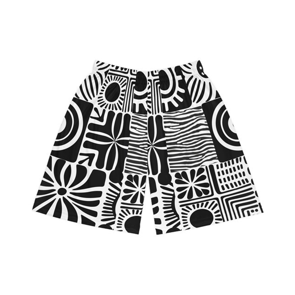 Black and White Sublimation Fashion Shorts Black and White Sublimation Fashion Shorts