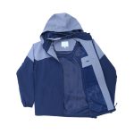 Two shade Blue Color Windbreaker With Hoodie