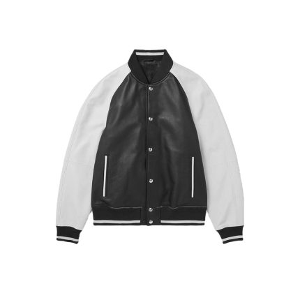 Gray and Black Style Varsity Jacket