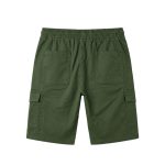 Green Cotton Jeans Pockets Shorts