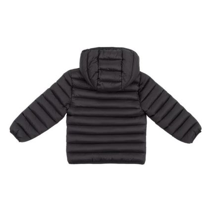 Black Winter Bubble Jacket with hoodie
