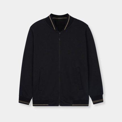Two color Rib Style Fleece Winter Jacket