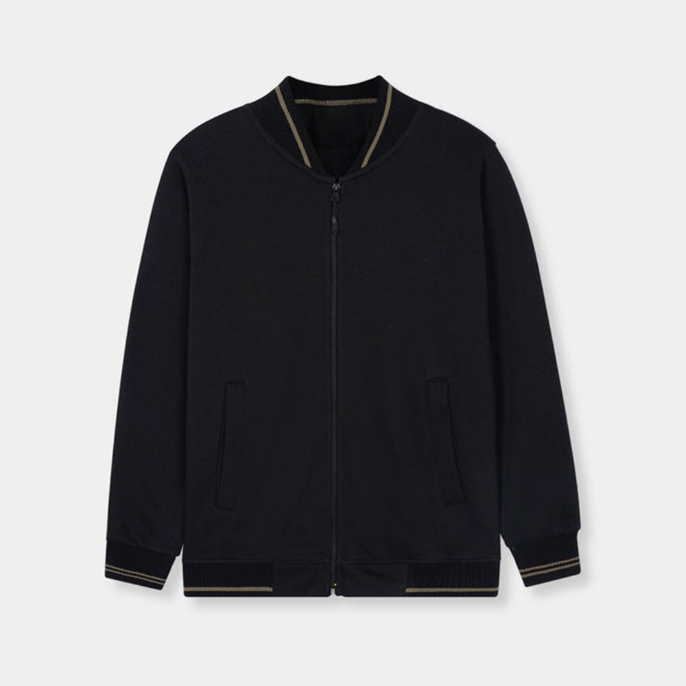 Two color Rib Style Fleece Winter Jacket Two color Rib Style Fleece Winter Jacket