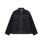 Stylish Big Pocket Black Jeans Jacket