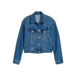 Ash Blue Color Jeans Ladies Jacket