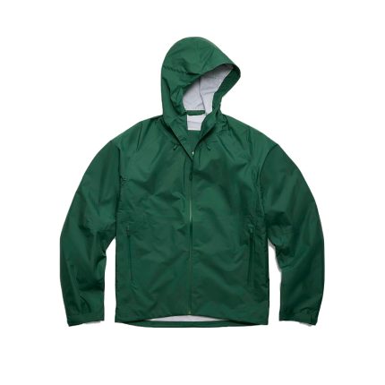 Green Windbreaker With Hoodie