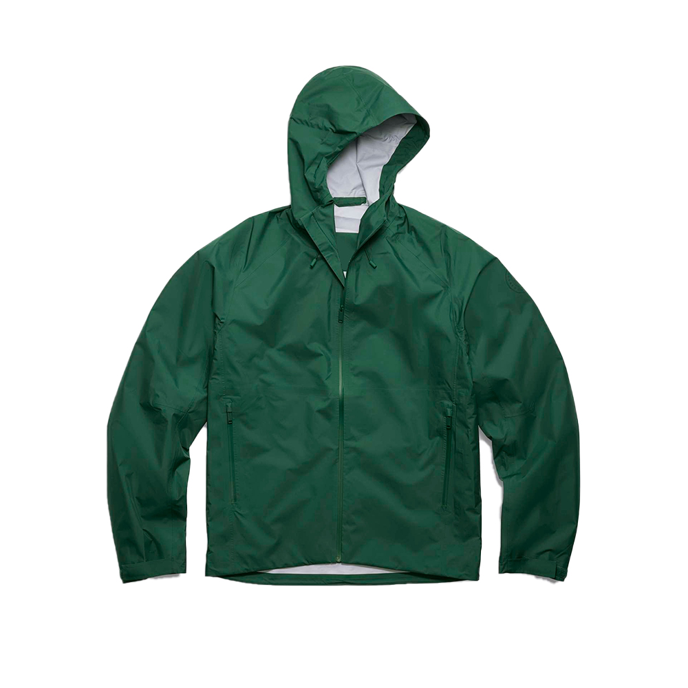 Green Windbreaker With Hoodie Green Windbreaker With Hoodie