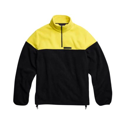 Yellow Black Fleece Winter Jacket