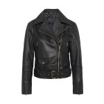 Ladies Motorbike Style Leather Jacket
