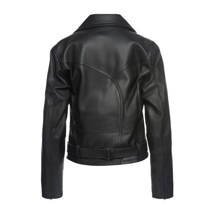 Ladies Motorbike Style Leather Jacket