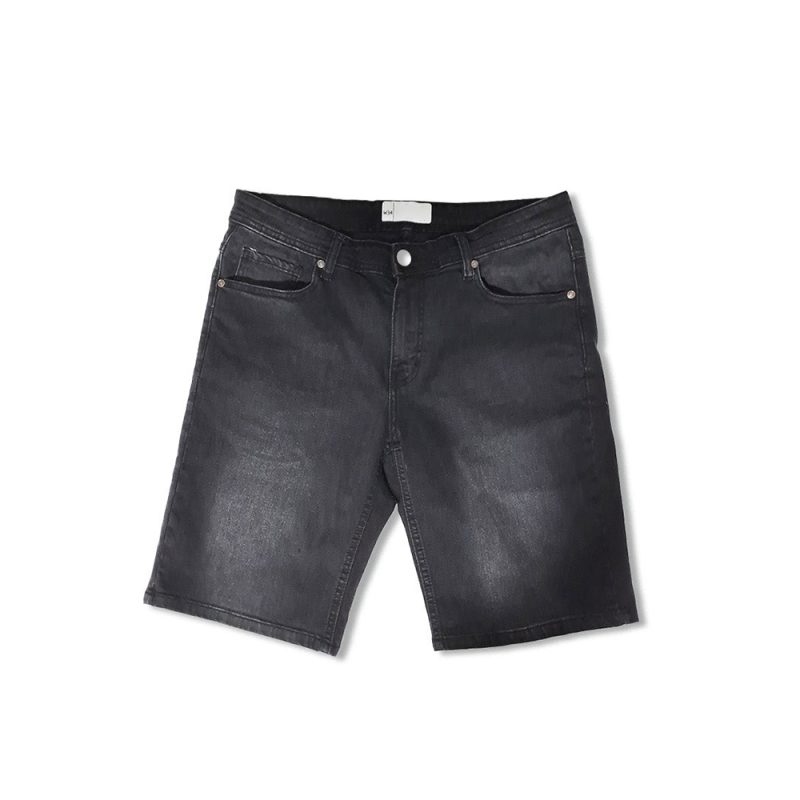 Acid Wash Dark Jeans Shorts